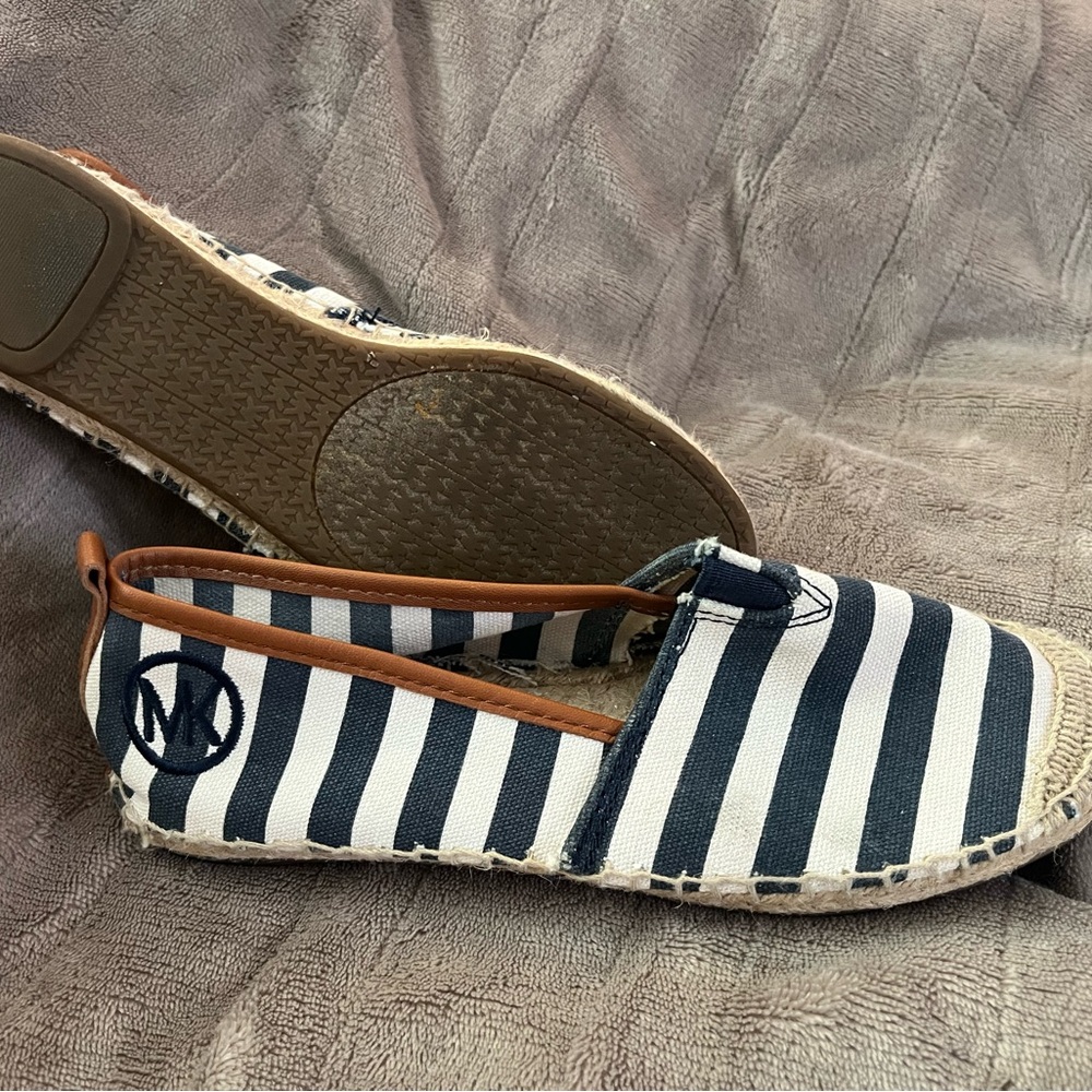 Michael Kors Nautical Blue and White Espadrilles